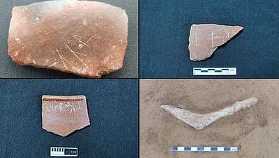 சென்னானூர் அகழாய்வில் தமிழி எழுத்துப்பொறிப்புக்கொண்ட பானை ஓடுகள் கண்டெடுப்பு